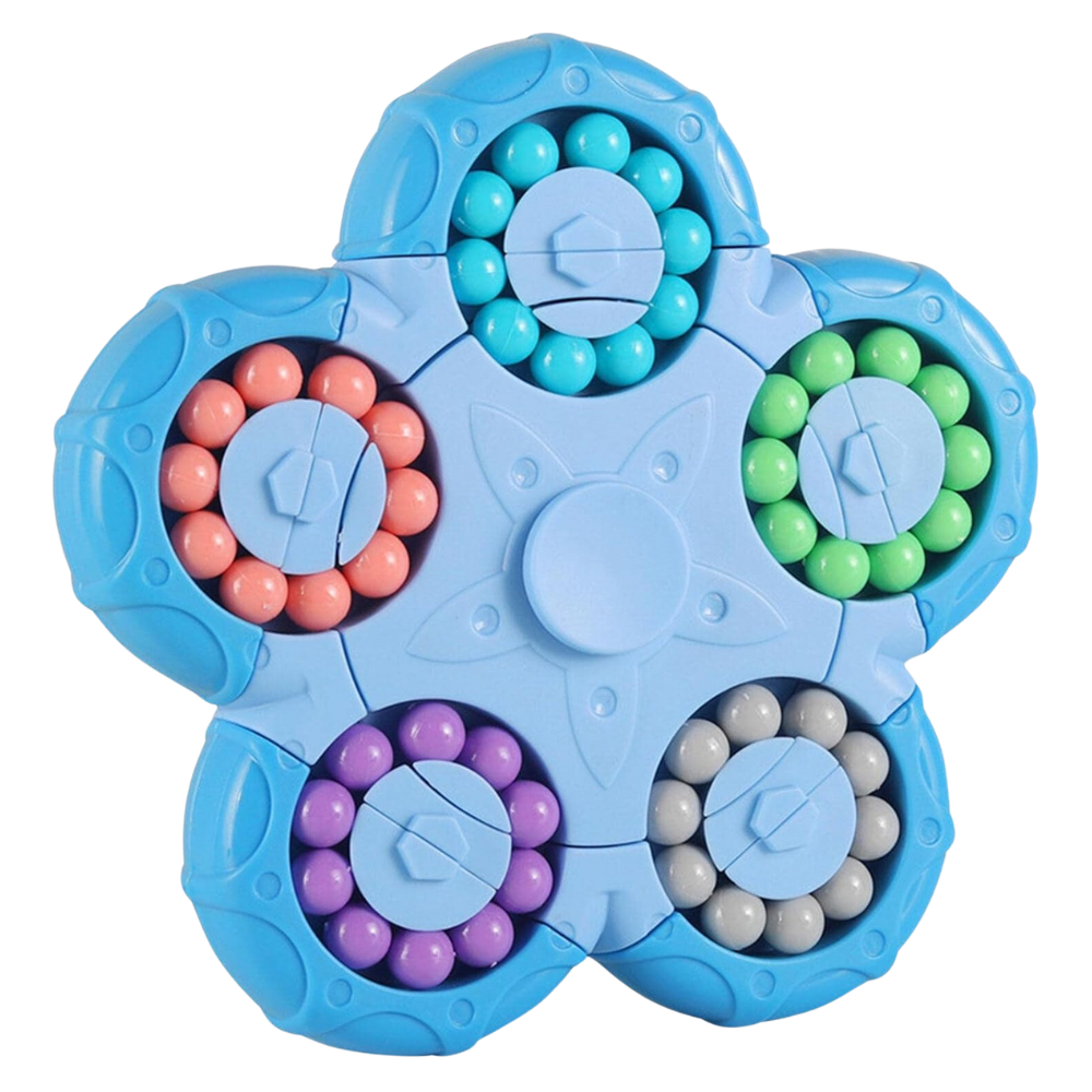 Brinquedo de quebra-cabeça Vatenick haricot mágico de dupla função, em azul, com design divertido para jogos de lógica e entretenimento.