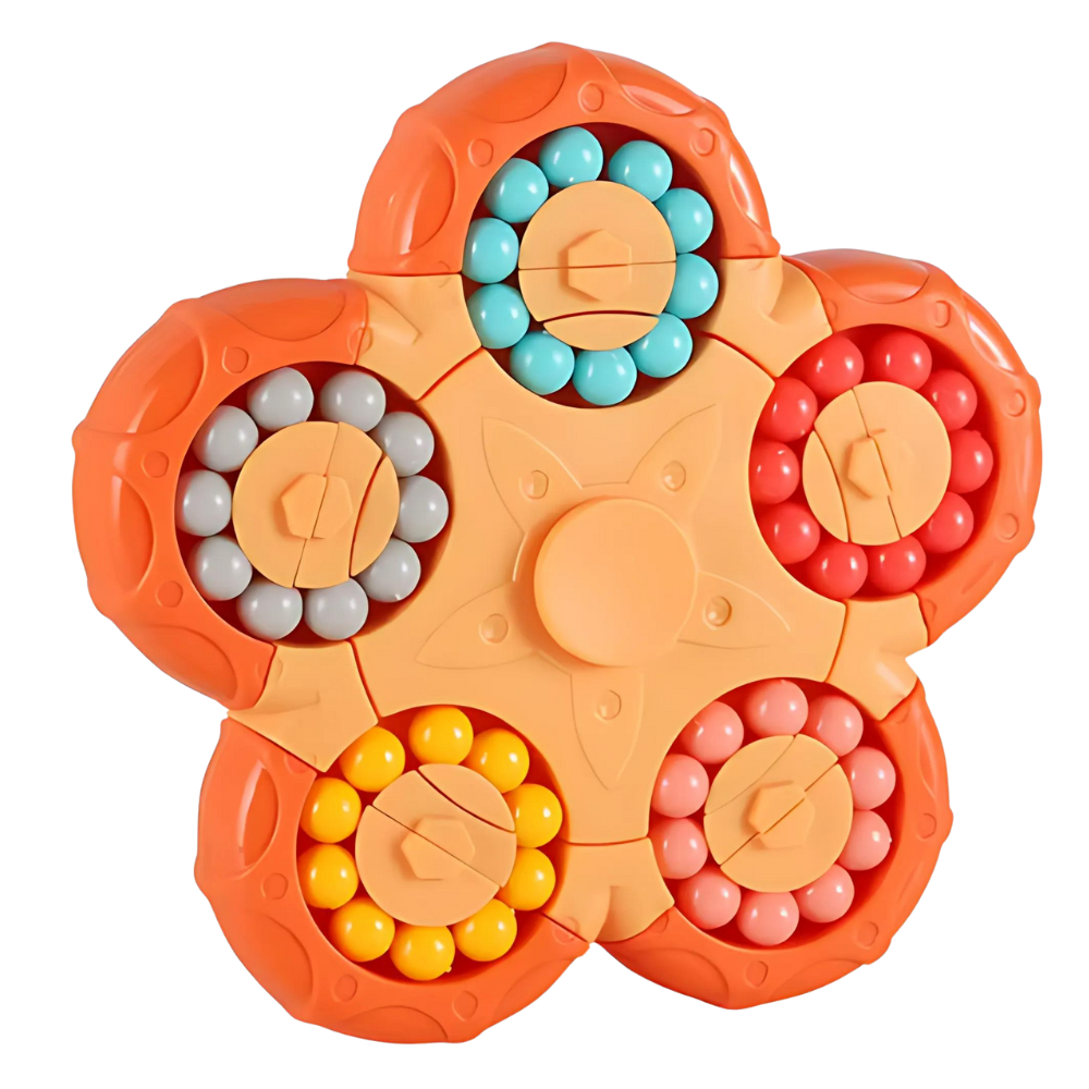 Brinquedo de quebra-cabeça haricot mágico dual da Vatenick, brinquedo de puzzle laranja com uso duplo, estimulante para crianças.