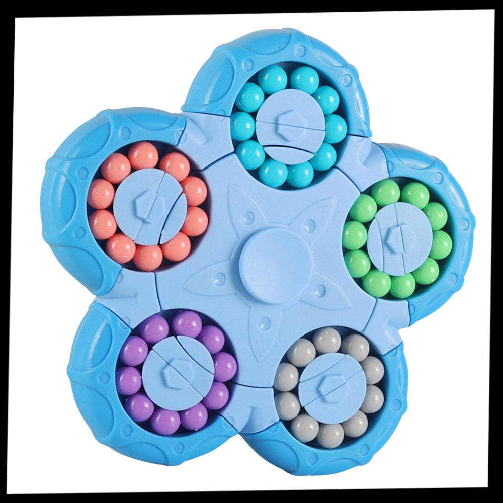 Brinquedo puzzle de feijão mágico de dupla função da Vatenick, com peças coloridas e design lúdico para crianças.