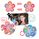 Brinquedo puzzle haricot mágico Vatenick de dupla função para aliviar o estresse, feito de material flexível e colorido.