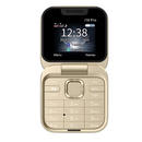 Telefone portátil dobrável Dual SIM Broisae em cor dourada, com tela pequena e design compacto.