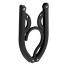 Cabides dobráveis duplos para roupas, acabamento preto, marca AB00130, ideal para organização de roupas na lavanderia.