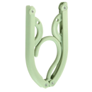 Cintres dobráveis de dupla altura na cor verde, ideais para lavanderia, marca AB00130, visível com design prático e compacto.