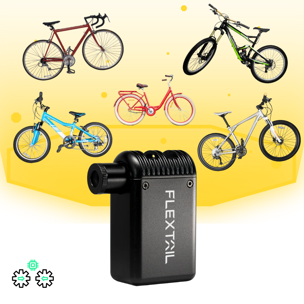 Bomba de ar Goolrc para bicicletas com válvula dupla, compatível com todas as bike e fácil de usar.