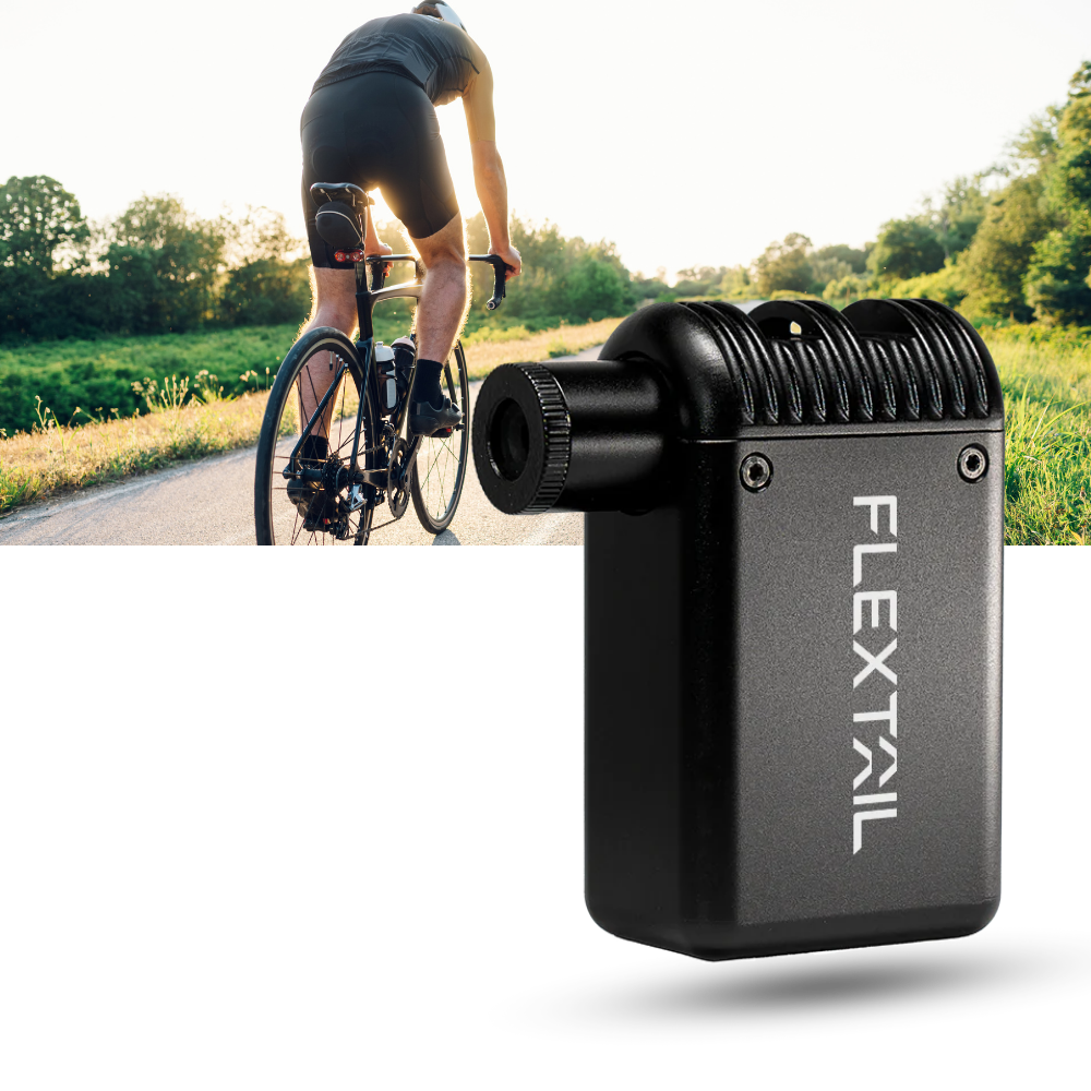 Bomba de ar para bicicleta Goolrc com válvula dupla, adequada para pneus de ciclismo, mostrando a bomba e válvulas na imagem