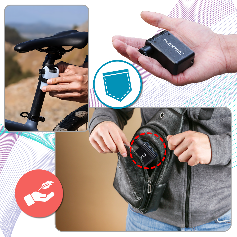Bomba de bicicleta Goolrc com duas válvulas, portátil, para inflar pneus de ciclismo com facilidade e praticidade