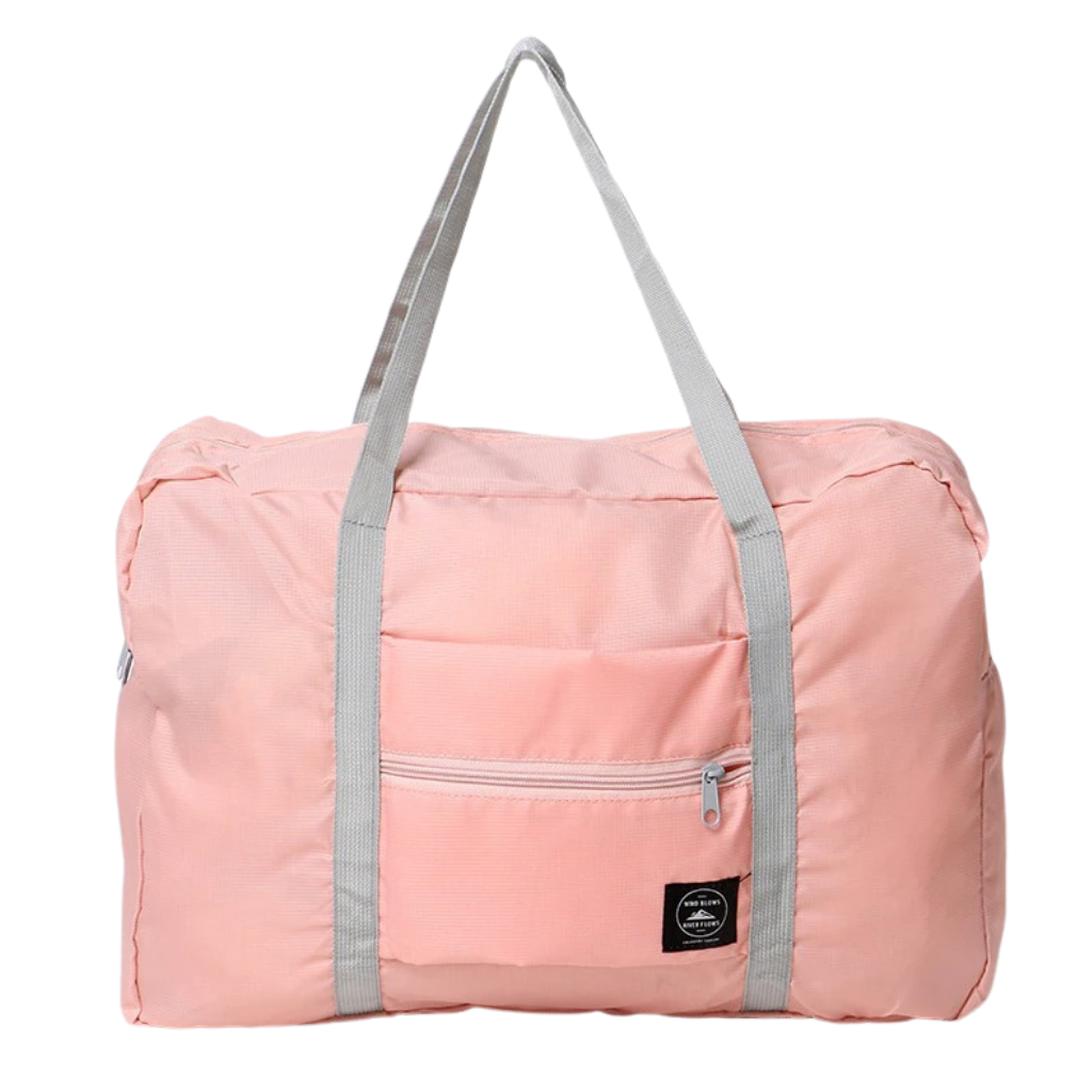 Sac de voyage pliable Dupashio, sac polochon rosa, leve e resistente, ideal para viagens e armazenamento fácil.