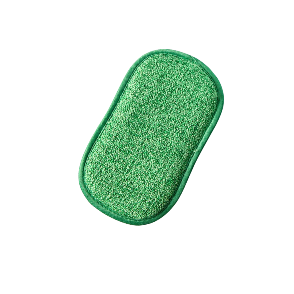 Esponja de lavar louça sustentável e reutilizável da Dechoicelife, verde, para limpeza doméstica eficiente e ecológica.