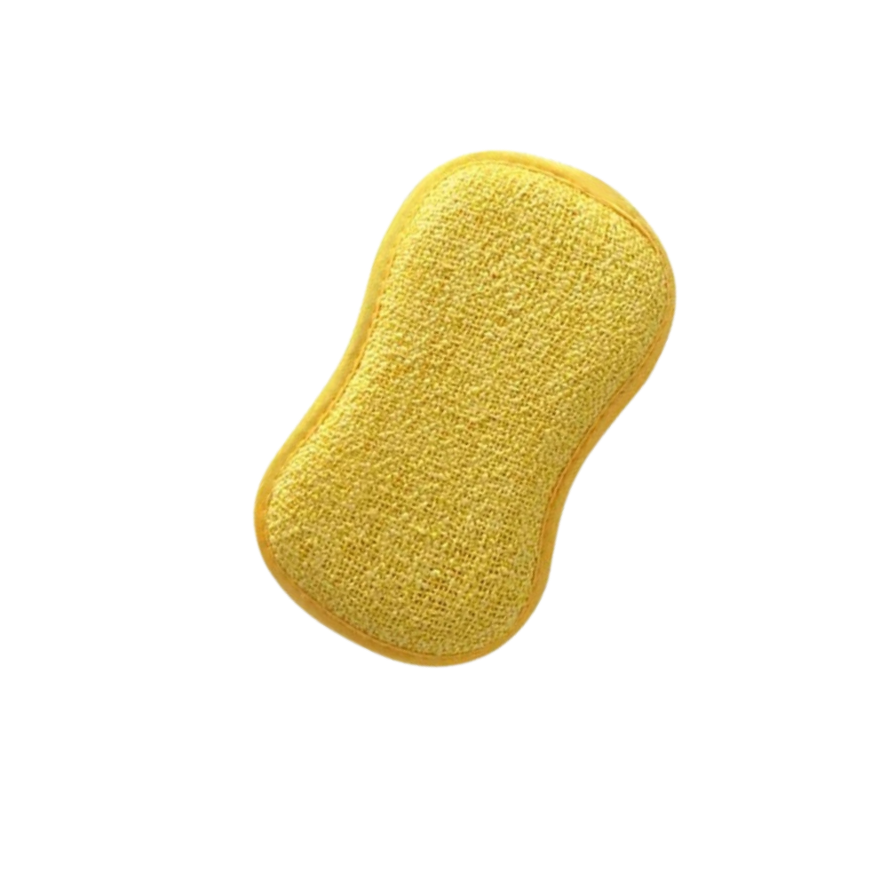 Esponja de lavar louça durável e reutilizável amarelo, ideal para limpeza doméstica, marca Dechoicelife.