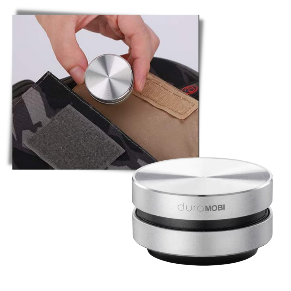 Alto-falante Bluetooth Duramobi com tecnologia de condução óssea, em acabamento vermelho, componente de áudio portátil.