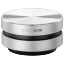 Alt text: Enceinte Bluetooth Duramobi com tecnologia de condução óssea, componente de áudio vermelha com design compacto.