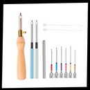 Kit de agulhas de bordado Duztion para trabalhos de artesanato, com agulhas de diferentes tamanhos e pontas finas.