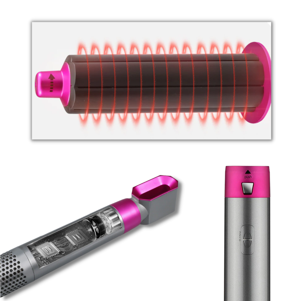 Conjunto de cuidados capilares Duztion 5 em 1 com lisseurs de cabelo rosa, acessórios para penteados e tratamento capilar.