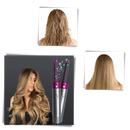 Conjunto de cuidados capilares Duztion, lisseur de cabelos 5 em 1 com acabamento rosa, ideal para penteados variados.