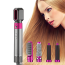 Conjunto de cuidados capilares Duztion 5 em 1 com lisseurs de cabelo rosas, acessórios para penteados e tratamento dos fios.