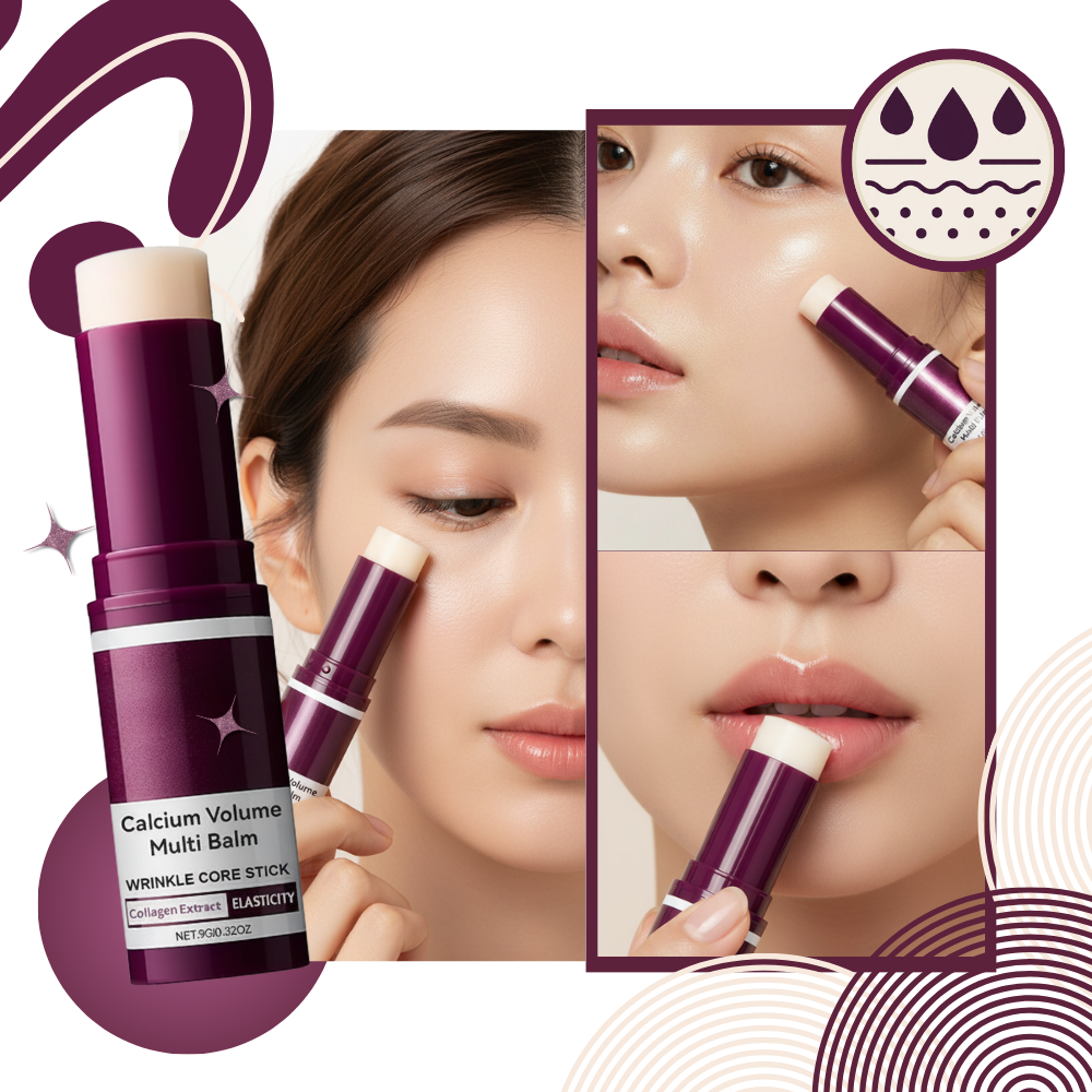 Stick de bálsamo de colágeno hidratante para rosto e olhos da Dvkovi, produto cosmético para hidratação e cuidados da pele.