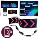 Panneau LED personalizável e flexível da Dyttdo, sinalética de 17x7 cm com iluminação LED ajustável.