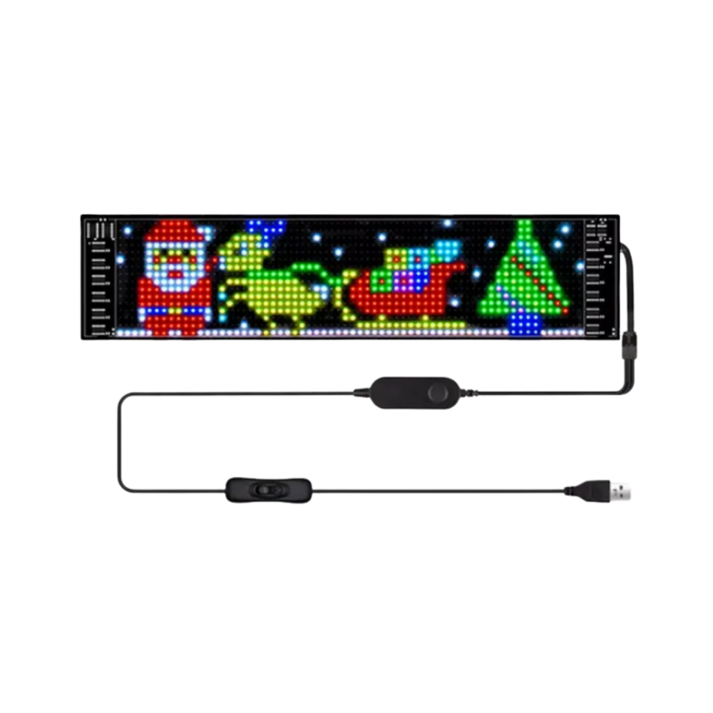 Painel LED personalizável e flexível da Dyttdo para sinalização, medindo 17x7 cm, com luz brilhante e design adaptável.