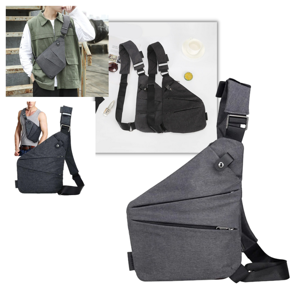 Sacoche à main Eaoattm preta, à mão e com alça de ombro, resistente à água, ideal para carregar objetos com proteção contra umidade.