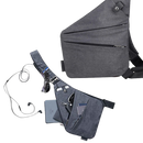 Sacoche à main étanche Eaoattm de cor preta, com alça de ombro, ideal para proteger objetos da água e do clima.