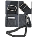 Sacoche à main étanche Eaoattm de cor preta, ideal para uso na diagonal, feita para proteger objetos em qualquer condição.