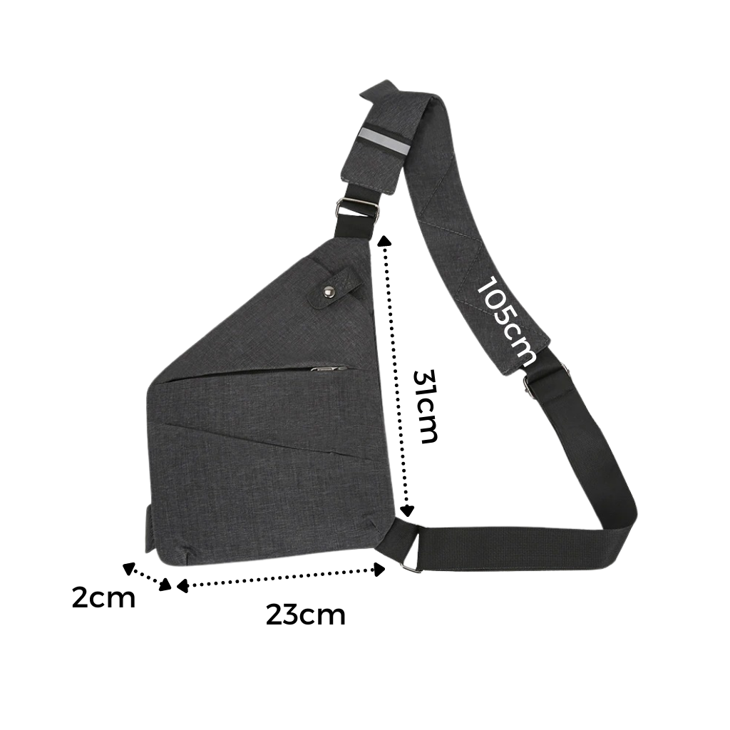Sacoche à mão Eaoattm preta para ombro, resistente à água, ideal para carregar objetos com estilo e proteção.