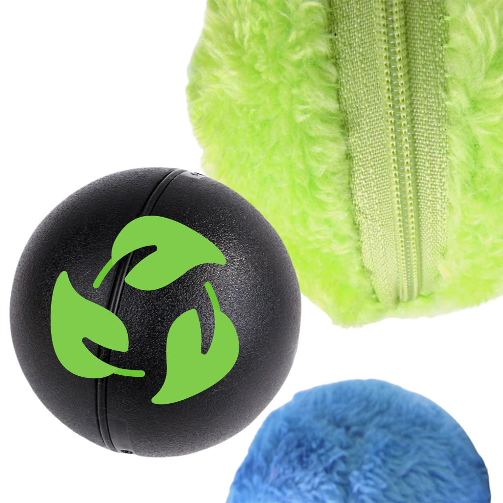 Balle rotativa automática para cães Eastjing com 4 capas, brinquedo interativo para diversão e exercício canino.