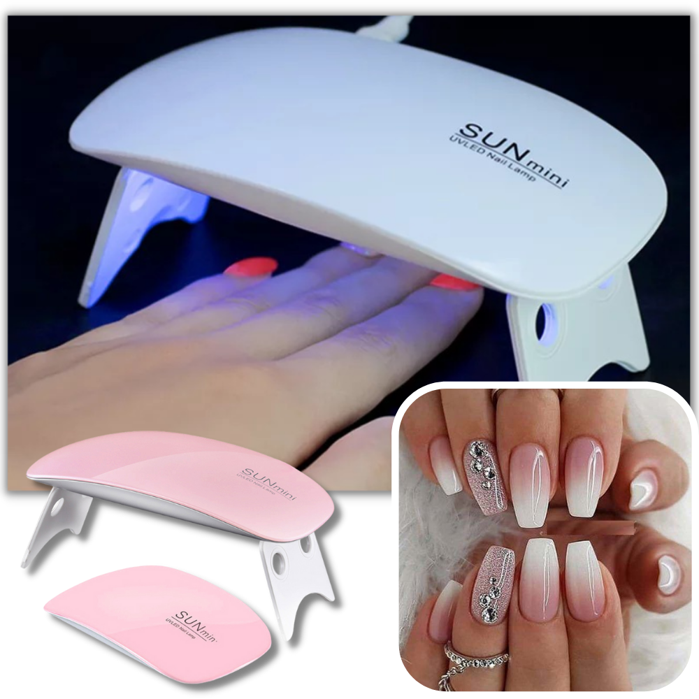 Lâmpada de LED UV para secagem de gel para unhas, marca Eastjing, com design branco para cosméticos de unhas.