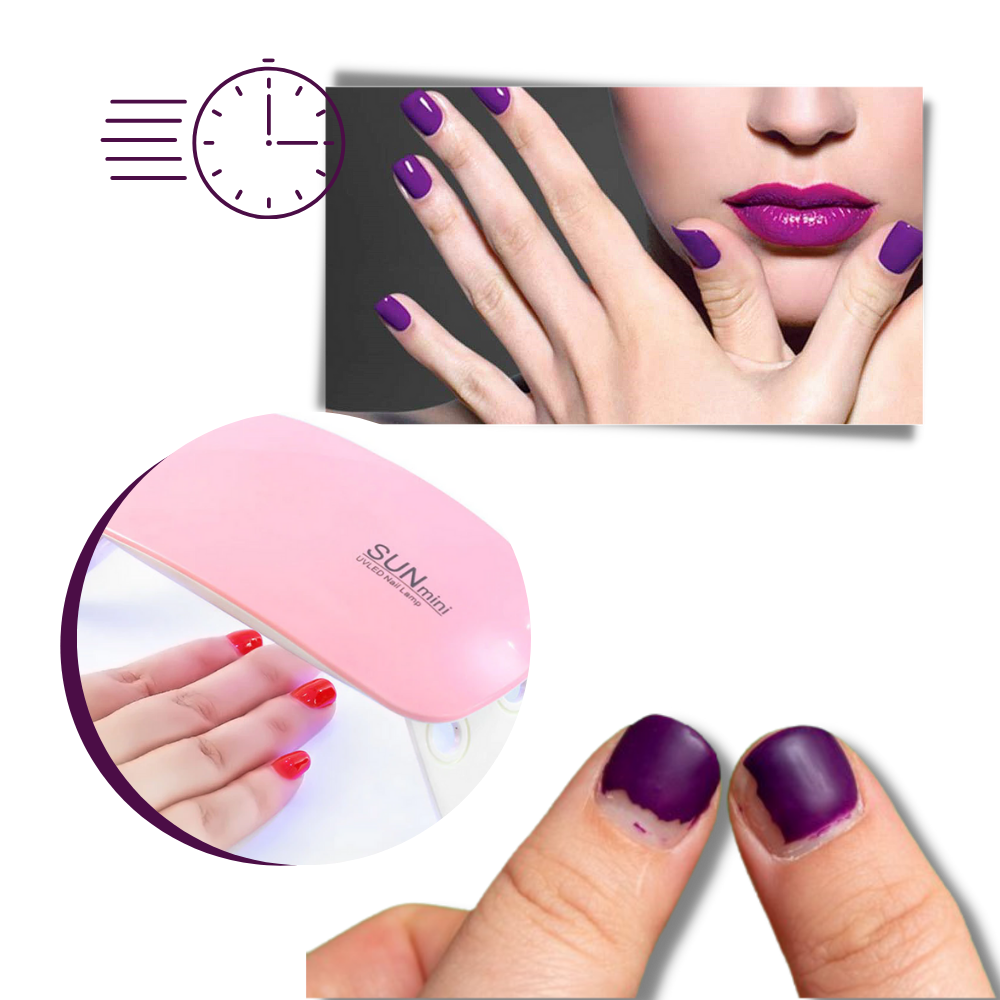 Lâmpada de LED UV para secagem de gel para unhas, marca Eastjing, com acabamento branco e design compacto.