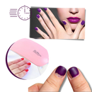 Lâmpada de LED UV para secagem de gel para unhas, marca Eastjing, com acabamento branco e design compacto.