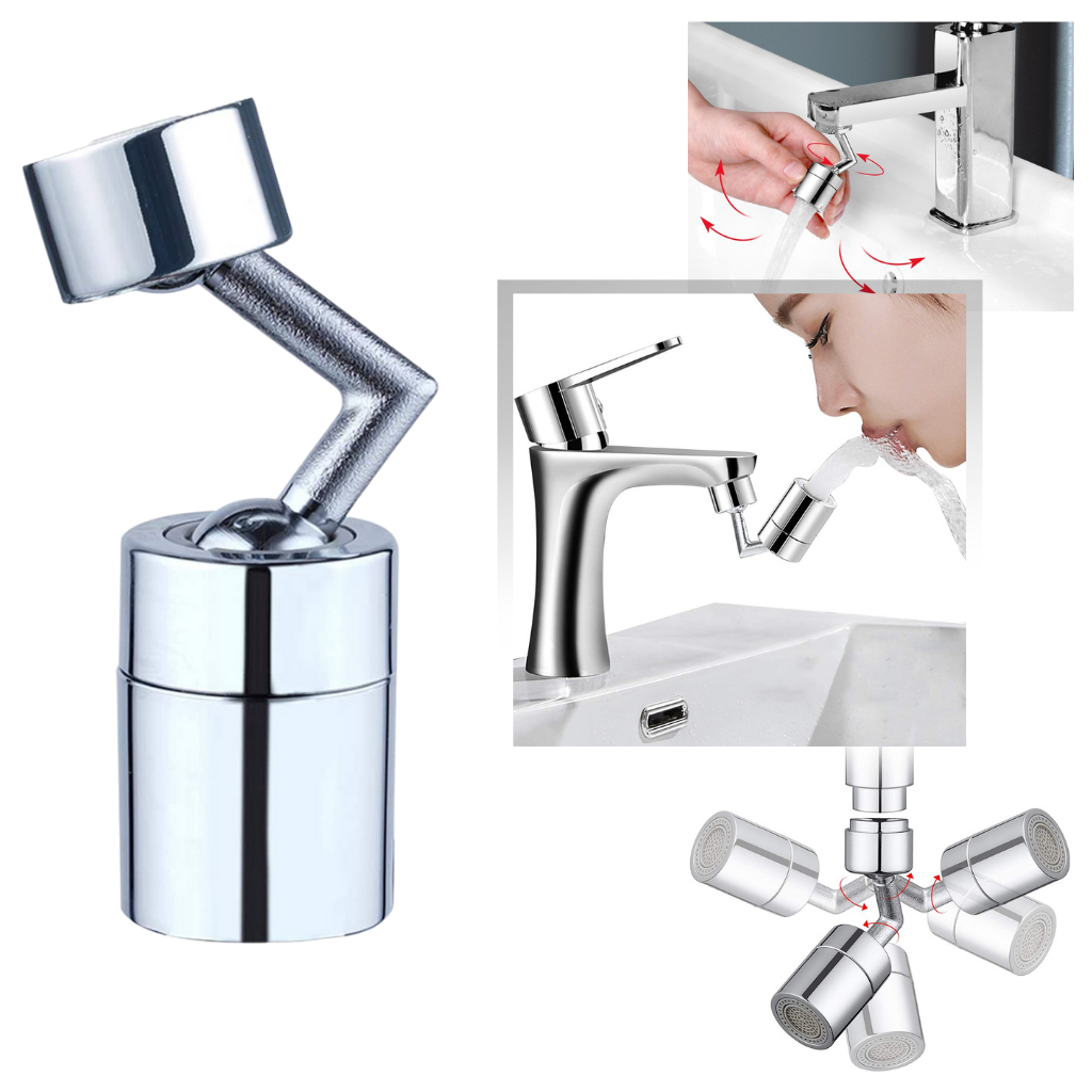 Buse de robinet rotative anti-eclaboussures Eastjing, equipamento sanitário com saída orientável a 360° para torneira.