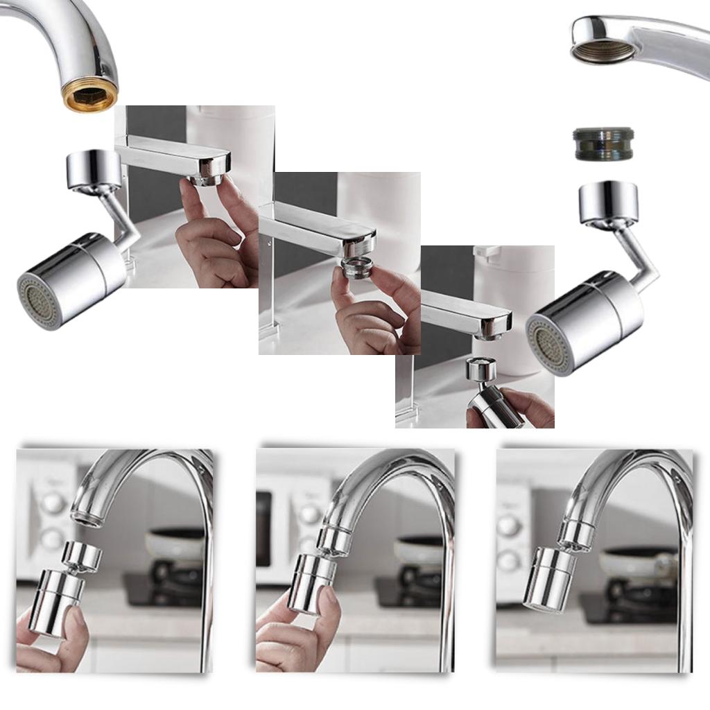 Buse de robinet rotativa anti-eclaboussures Eastjing, equipado sanitário com jato orientável a 360°.