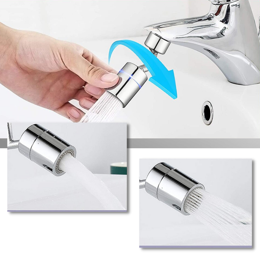 Buse de robinet rotative anti-eclaboussures Eastjing, equipamento sanitário com jato orientável a 360°.