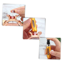 Conjunto de 3 mini frascos de perfume recarregáveis de viagem Eastjing, pequenos e vermelhos, para portar fragrâncias.