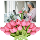 Conjunto de 10 flores de tulipa artificiais brancas da Eastjing, flores e plantas artificiais para decoração.