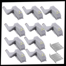 Conjunto de 3 luminárias LED brancas quentes para charnières, marca Eastjing, iluminação eficiente para móveis e armários.