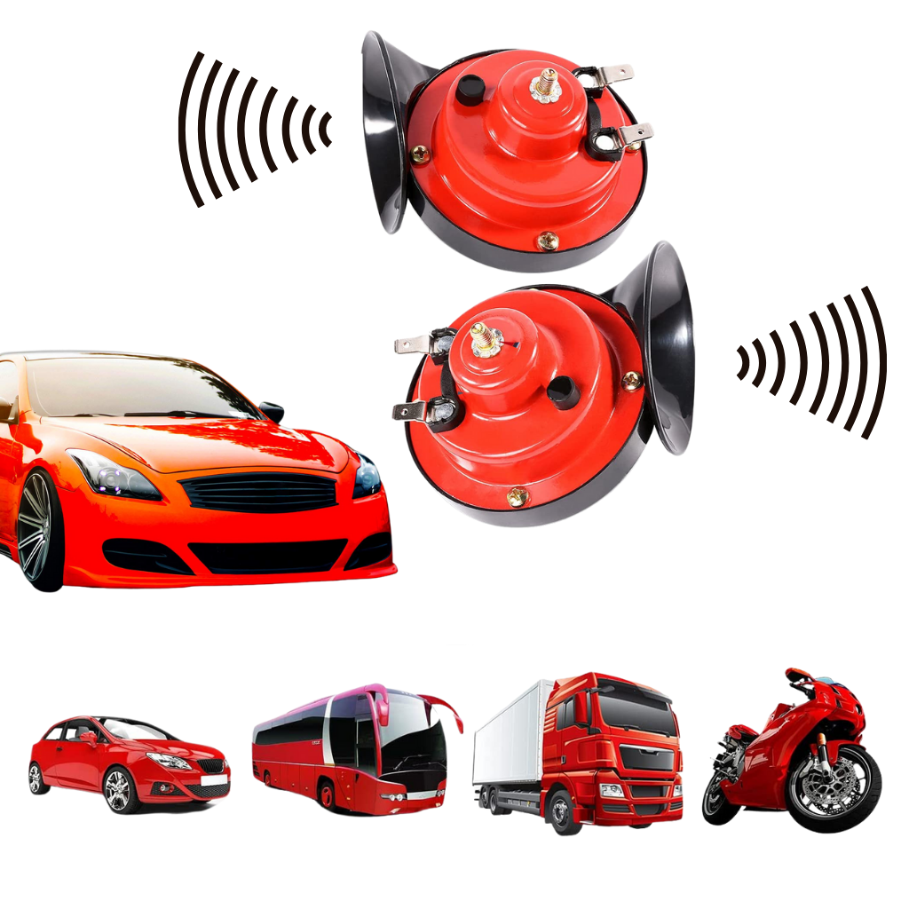 Claxon potente para carros da Eastjing, peça de reposição automotiva, exibido em destaque na imagem.