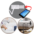 Suporte de telefone flexível Eastjing branco para telemóveis, ajustável e leve, ideal para uso em mesas e escritórios.