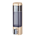 Distributeur de sabonete líquido mural Tomfoto, fácil de usar, com acabamento dourado, para dispensar sabonete ou loção.