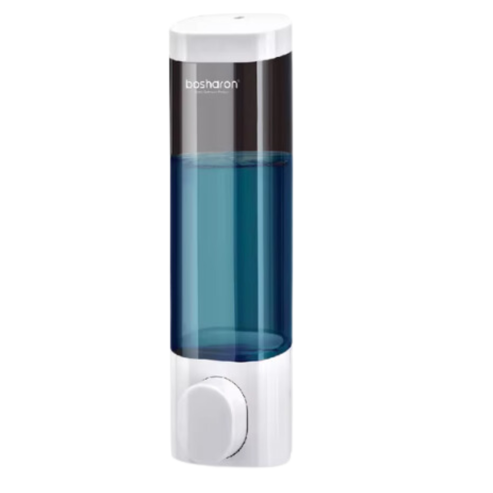 Distributeur de savon mural Tomfoto blanc, facile à utiliser, pour savon et lotion, fixé au mur, design pratique et moderne.