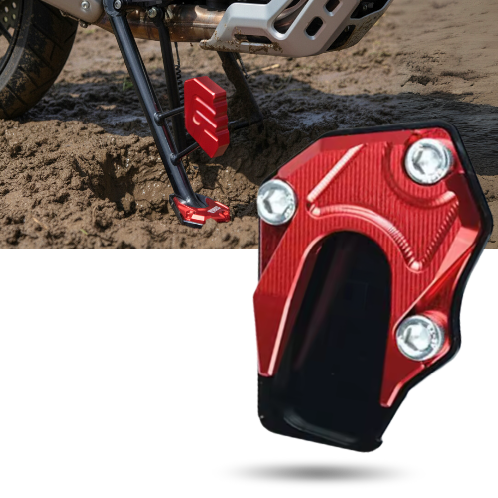 Support de levier de béquille et plaque d'extension en alliage pour moto Eccomum, pièce détachée automobile et moto rouge
