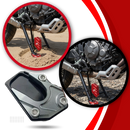Support de levier de béquille et plaque d'extension en alliage pour moto Eccomum, pièce détachée pour motos rouges.