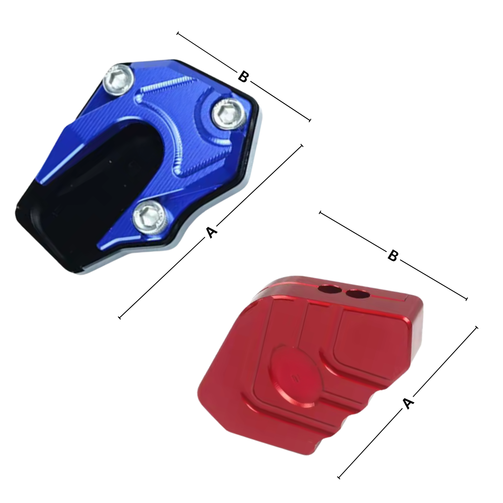 Support de levier de béquille et plaque d'extension en alliage pour moto Eccomum, pièce détachée automobile et moto rouge