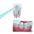 Máquina de cuidados bucais Eccomum para descalcificação dentária, na cor azul, com detalhes visíveis na imagem.