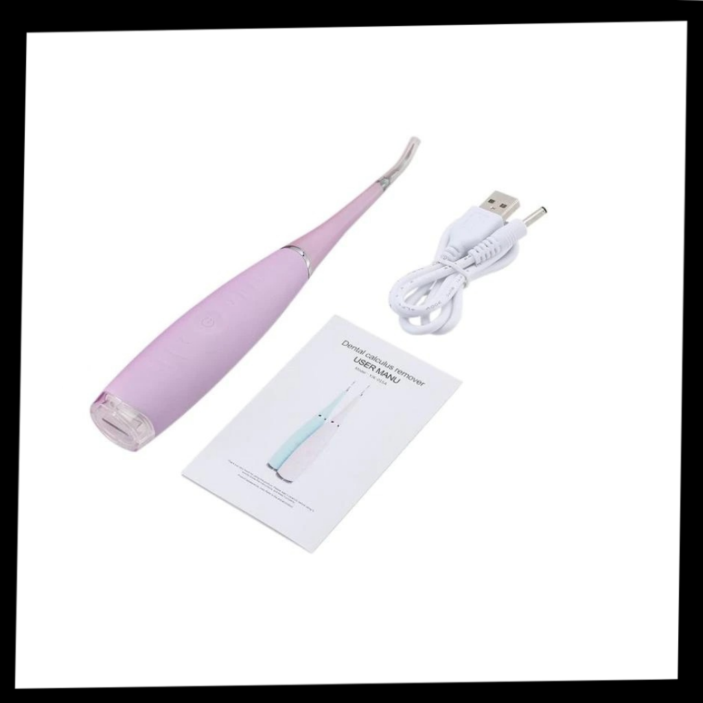 Máquina de dente da Eccomum para cuidados bucais, dispositivo de limpeza e remoção de tártaro dental, na cor azul.
