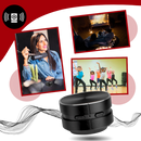 Mini-enceinte sem fio Dura Mobi, componente de áudio portátil com design compacto e botões de controle visíveis.