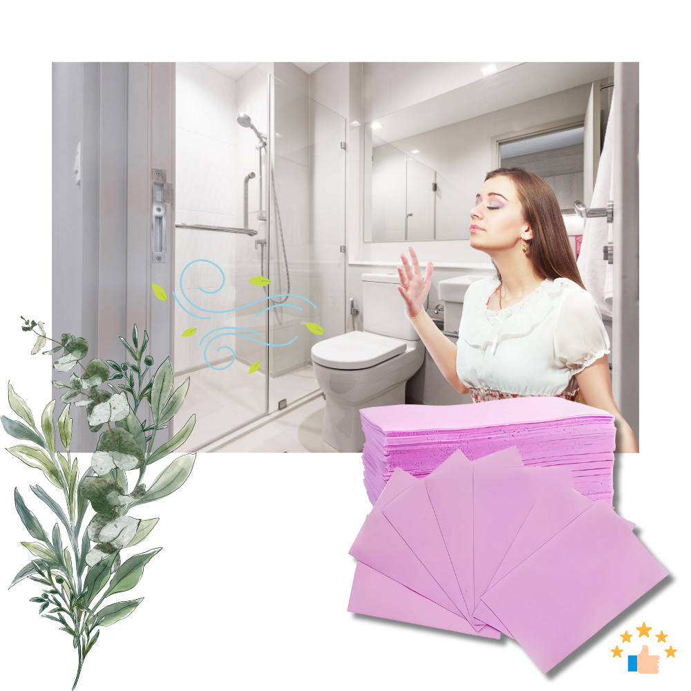 Folhas de limpeza ecológicas para vaso sanitário da marca Yrtoes com aroma de eucalipto e frescor, para limpeza doméstica eficiente