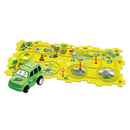 Conjunto de pista educativa para carros elétricos com dinossauro, composto por 15 peças, brinquedo educativo da marca Xinyux.