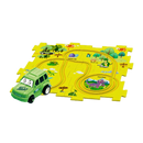 Conjunto de pista educativa para carros elétricos com tema de dinossauro, composto por 5 peças, brinquedo de aprendizado da Xinyux.