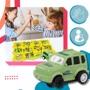 Conjunto de pista de carros elétricos da Xinyux, brinquedo educativo divertido com temas diversos para crianças brincarem e aprenderem.